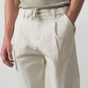 ETIEM PANTALÓN DE UNA PINZA RAYA FINA SEERSUCKER 2