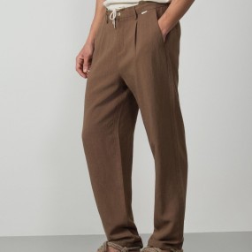 ETIEM PANTALÓN DE UNA PINZA EN TENCEL/LINO