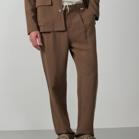 ETIEM PANTALÓN DE UNA PINZA EN TENCEL/LINO