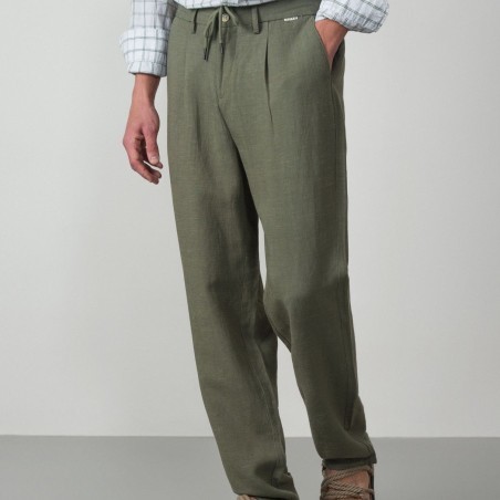 ETIEM PANTALÓN DE UNA PINZA EN TENCEL/LINO