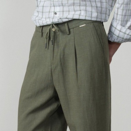 ETIEM PANTALÓN DE UNA PINZA EN TENCEL/LINO