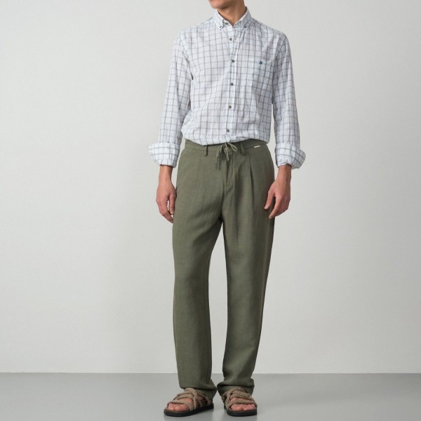 ETIEM PANTALÓN DE UNA PINZA EN TENCEL/LINO