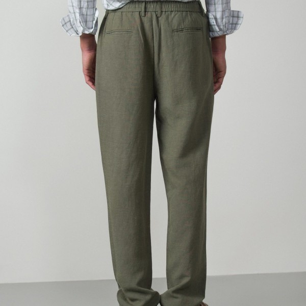 ETIEM PANTALÓN DE UNA PINZA EN TENCEL/LINO