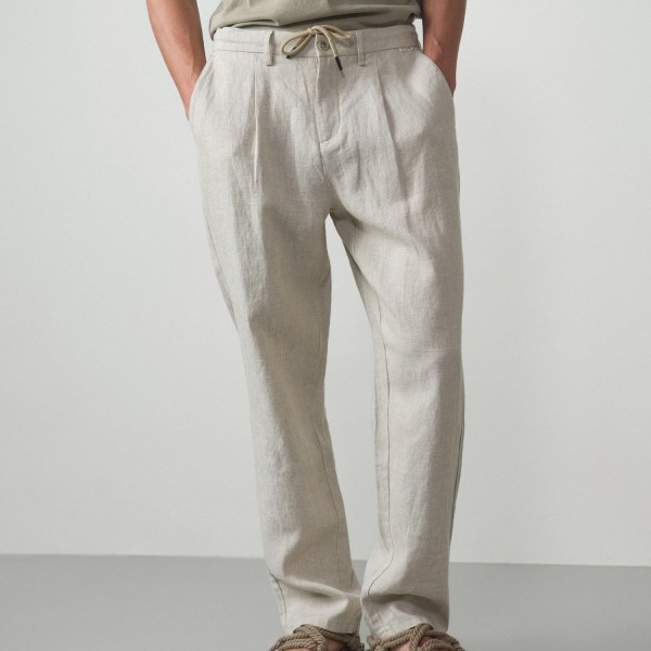 ETIEM PANTALÓN DE UNA PINZA EN LINO