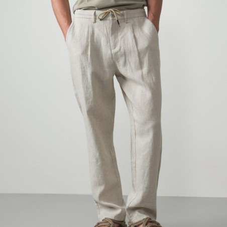 ETIEM PANTALÓN DE UNA PINZA EN LINO