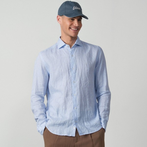 ETIEM CAMISA RELAJADA LINO ESTAMPADO