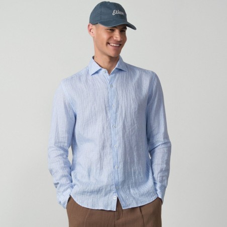 ETIEM CAMISA RELAJADA LINO ESTAMPADO
