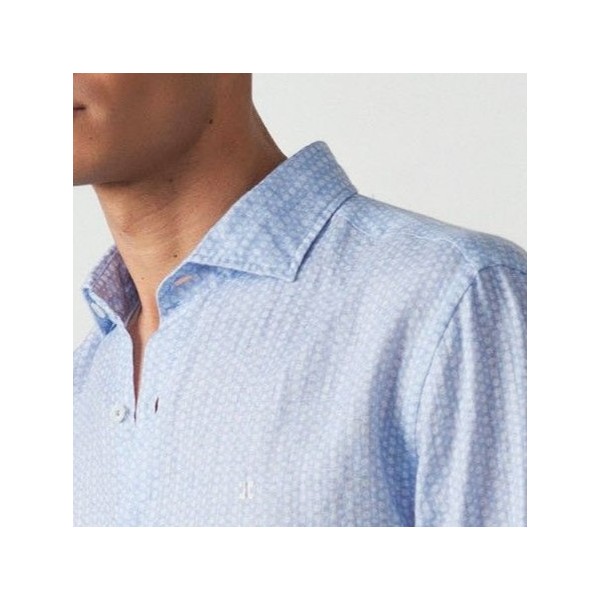 ETIEM CAMISA RELAJADA LINO ESTAMPADO