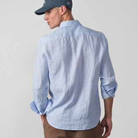 ETIEM CAMISA RELAJADA LINO ESTAMPADO