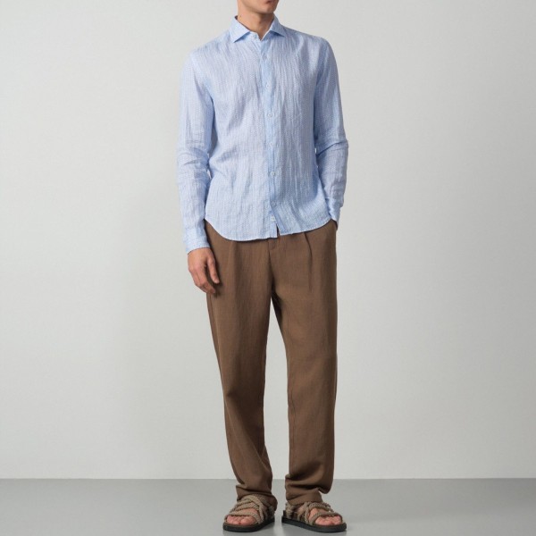 ETIEM CAMISA RELAJADA LINO ESTAMPADO