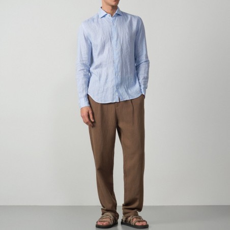 ETIEM CAMISA RELAJADA LINO ESTAMPADO