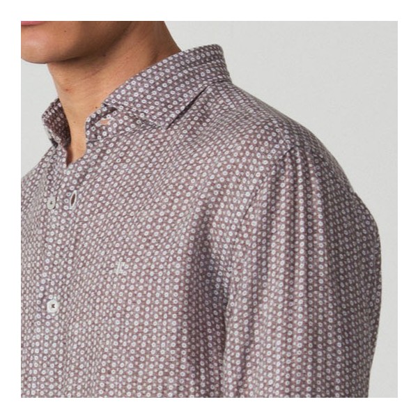 ETIEM CAMISA RELAJADA LINO ESTAMPADO