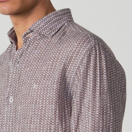 ETIEM CAMISA RELAJADA LINO ESTAMPADO