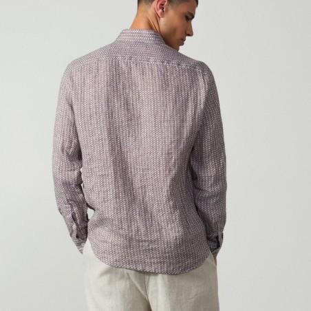 ETIEM CAMISA RELAJADA LINO ESTAMPADO