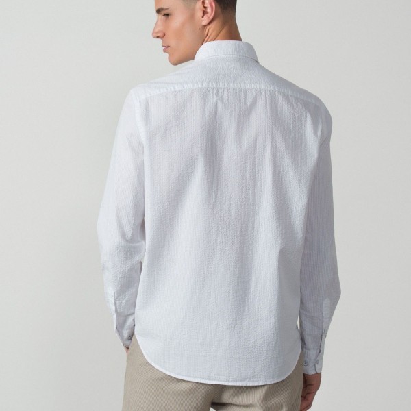 ETIEM CAMISA RELAXED FIT SEERSUCKER RAYADO