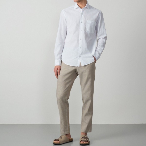 ETIEM CAMISA RELAXED FIT SEERSUCKER RAYADO