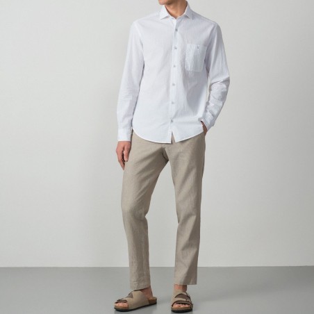 ETIEM CAMISA RELAXED FIT SEERSUCKER RAYADO