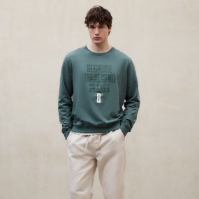 ECOALF SUDADERA BARDERA CUELLO REDONDO