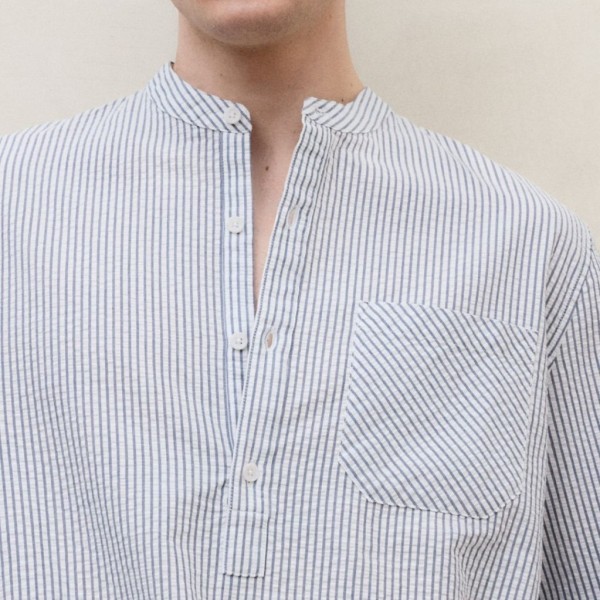 ECOALF CAMISA GUILLE CUELLO MAO, RAYAS MANGA LARGA