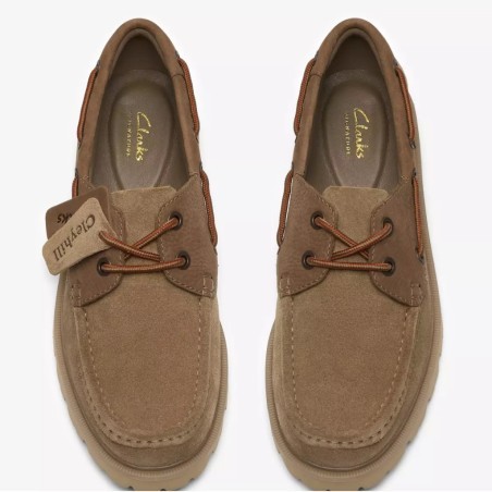 CLARKS NÁUTICO CLEYHILL BOAT DARK SAND COMBI