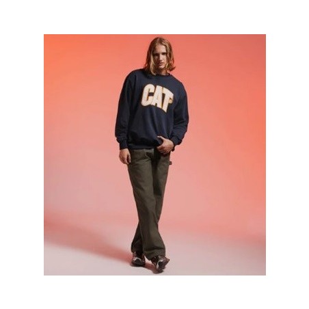 CAT SUDADERA HOLGADA LOGO