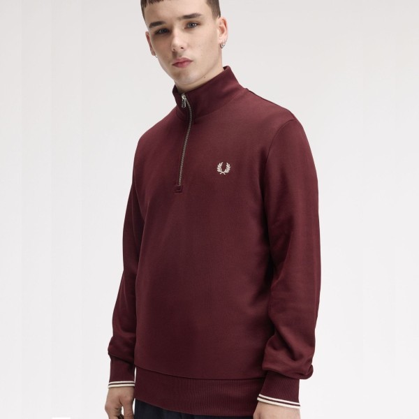 FRED PERRY SUDADERA CON MEDIA CREMALLERA