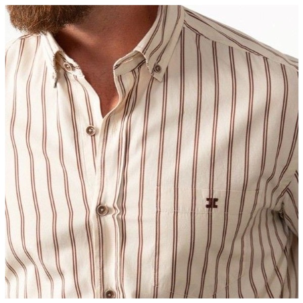 ETIEM CAMISA CORTE RELAJADO A RAYAS