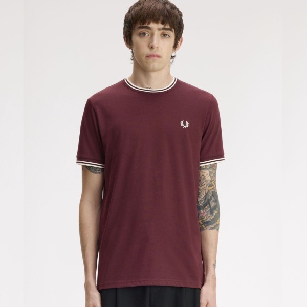 FRED PERRY CAMISETA CON FRANJAS + MÁS  COLORES
