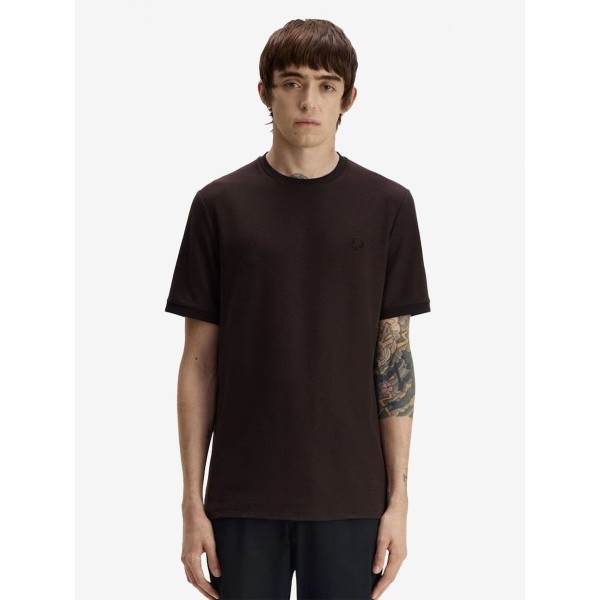 FRED PERRY CAMISETA CREPÉ CON RIBETE