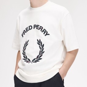 FRED PERRY CAMISETA APLIQUE LAUREL CON TARTÁN 2