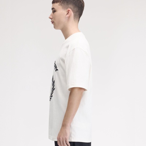 FRED PERRY CAMISETA APLIQUE LAUREL CON TARTÁN