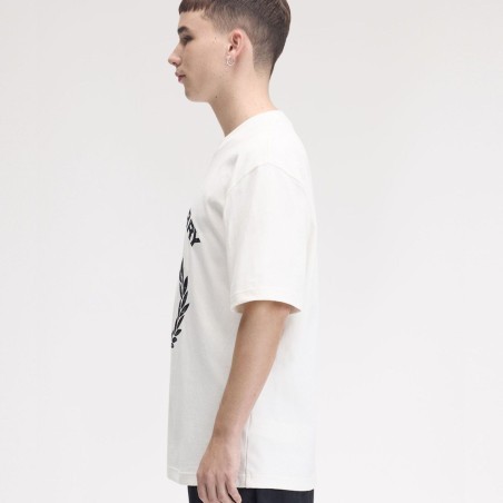 FRED PERRY CAMISETA APLIQUE LAUREL CON TARTÁN