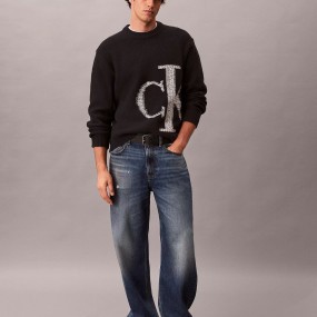 CALVIN KLEIN JERSEY PUNTO LANA CON ANAGRAMA