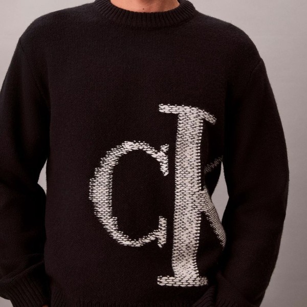 CALVIN KLEIN JERSEY PUNTO LANA CON ANAGRAMA