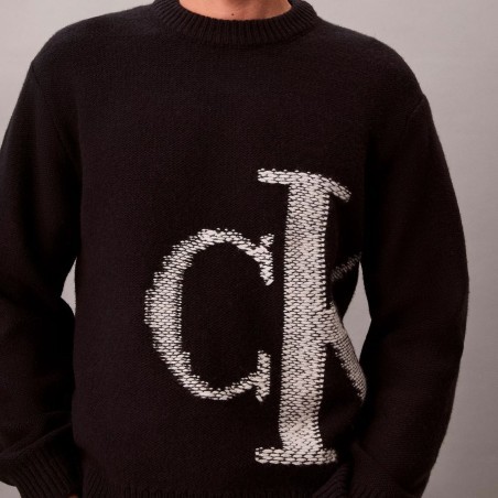 CALVIN KLEIN JERSEY PUNTO LANA CON ANAGRAMA