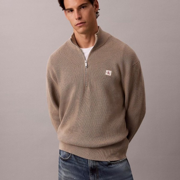 CALVIN KLEIN JERSEY PUNTO GOFRADO MEDIA CREMALLERA