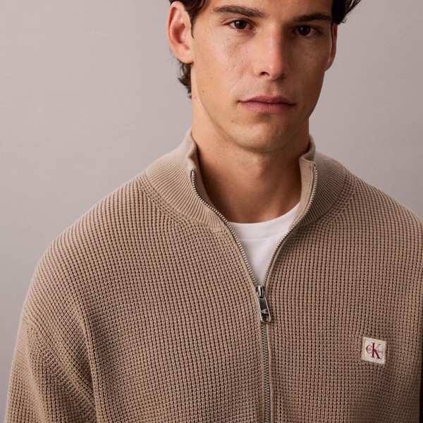 CALVIN KLEIN JERSEY PUNTO GOFRADO MEDIA CREMALLERA
