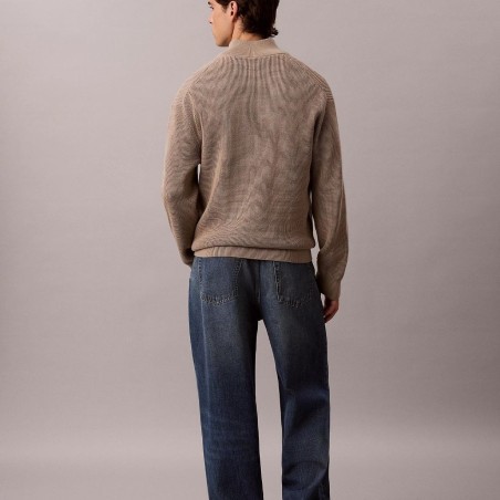 CALVIN KLEIN JERSEY PUNTO GOFRADO MEDIA CREMALLERA