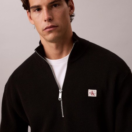CALVIN KLEIN JERSEY PUNTO GOFRADO MEDIA CREMALLERA