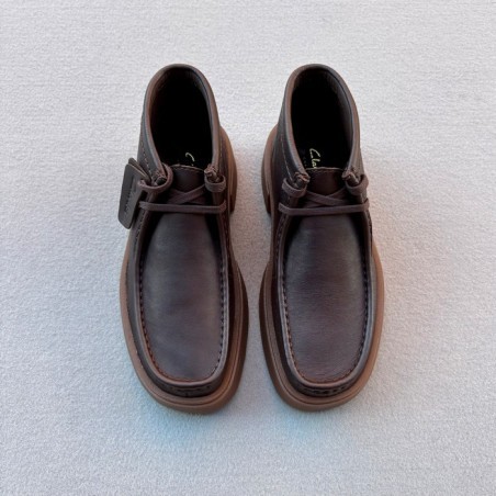 CLARKS BOTIN TORVIEW HI BROWN LEATHER