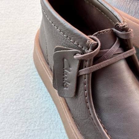 CLARKS BOTIN TORVIEW HI BROWN LEATHER