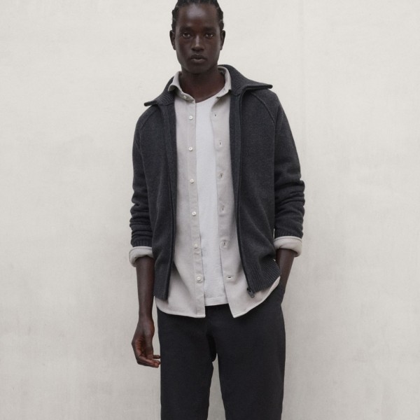 ECOALF CHAQUETA PUNTO UBEDO GRIS OSCURO