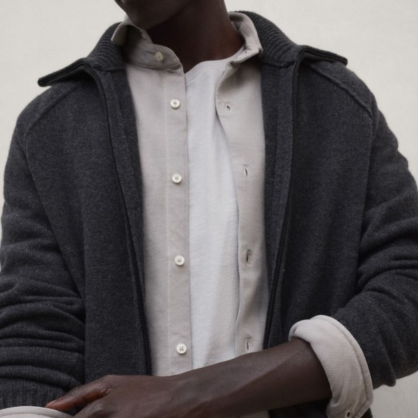 ECOALF CHAQUETA PUNTO UBEDO GRIS OSCURO