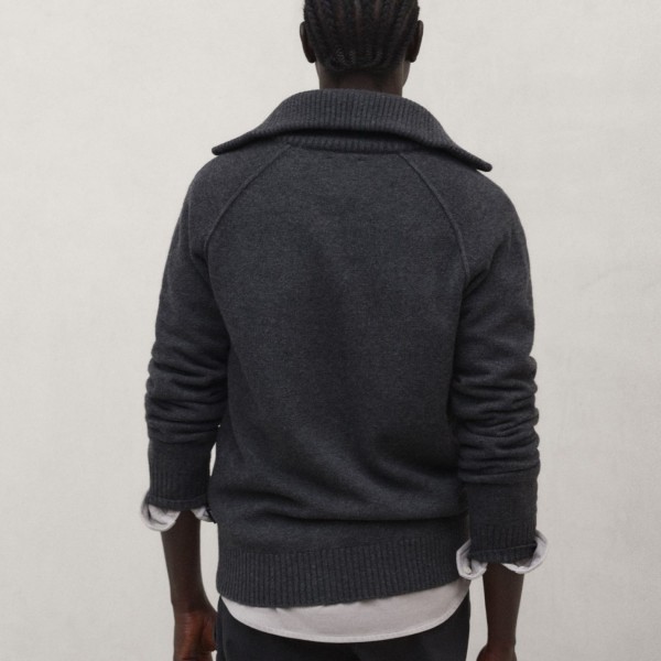 ECOALF CHAQUETA PUNTO UBEDO GRIS OSCURO