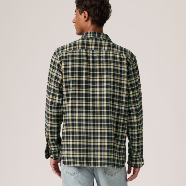 LEVI'S® CAMISA JACKSON WORKER BIRK PLAID JET BLACK