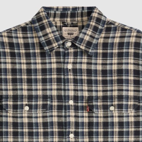 LEVI'S® CAMISA JACKSON WORKER BIRK PLAID JET BLACK