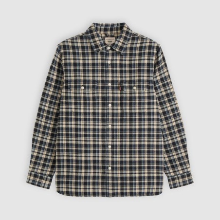 LEVI'S® CAMISA JACKSON WORKER BIRK PLAID JET BLACK